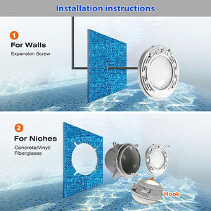 कस्टमाइजेशन 6 इंच 50ft A12v पानी के नीचे की ओर तैरने वाले पूल स्पा लाइट, पेंटएयर इंटेलेब्राइट 5 ग्राम पूल प्रतिस्थापन प्रकाश - Product Image 5