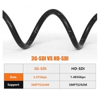 Cables Sdi Coaxial 3G 12G Hd Sdi Cable 6G 10M 20M 15M 50M 100M 4K Rg6 Equipo de fibra óptica flexible