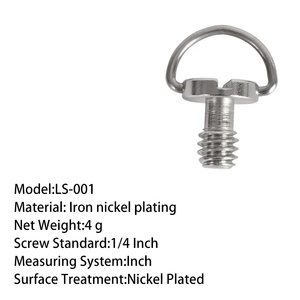 Anillo en D de <span class=keywords><strong>Tornillo</strong></span> Personalizado de 1/<span class=keywords><strong>4</strong></span>\", <span class=keywords><strong>Tornillo</strong></span> de Montaje de Anillo en D de Hierro, Placa de Liberación Rápida para Montaje de Cámara, <span class=keywords><strong>Tornillo</strong></span> para Placa de Trípode de Cámara - Product Image 2
