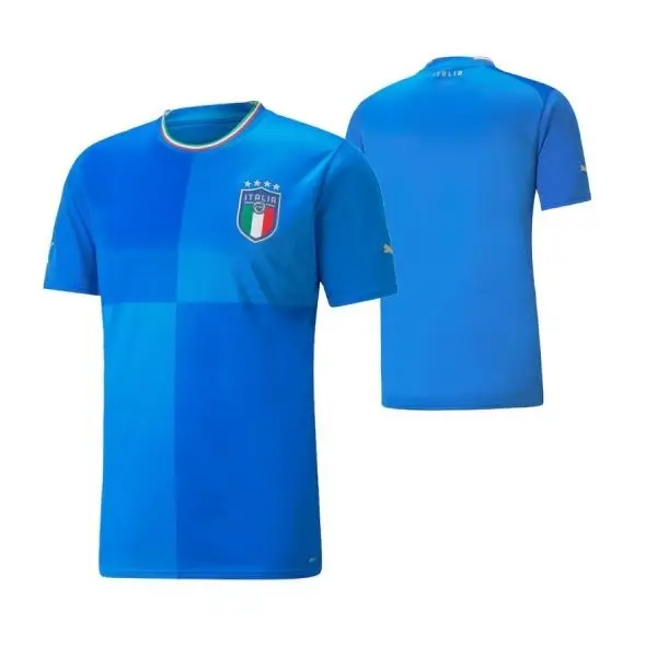 قميص إيطالي وطني فارغ جيرسي منزلي أزرق لكرة القدم 23