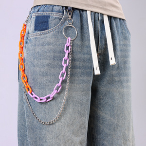 Chaîne de taille Hip Hop Yueli en alliage de zinc à double anneau, chaîne de corps unisexe tendance pour usage quotidien, en stock - Product Image 3