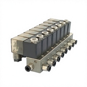 Válvula Solenoide de Control de 3 Vías de 12V CC, Mini Grupo de Válvulas de Aire con Base de Colector Electromagnético Normalmente Cerrado, Aleación OEM - Product Image 1