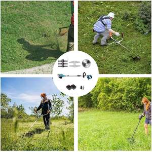 Cortacésped Eléctrico Inalámbrico de Alta Resistencia DON FELIZ AE-117 21V con 2 Baterías Recargables y Cuchilla Rotatoria - Product Image 4