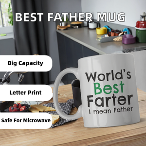 Taza de Café de Cerámica Creativa y Divertida, 'El Mejor Pedrero del Mundo', '<span class=keywords><strong>Ups</strong></span>, Quise decir Papá', Regalo Personalizado para el Día del Padre, Taza para Hombre - Product Image 4