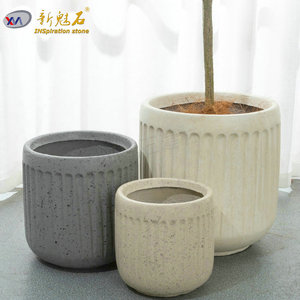 Nuevos Macetas de Hormigón para Plantas, Color Gris Claro, para Decoración e Interiores y Exteriores - Product Image 3