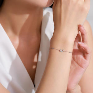 Pulsera de Cadena con Letras y Números Árabes en Plata de Ley S925 para Mujer - Joyería Simple y Creativa, Versión de Cobre Personalizable - Product Image 5