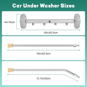 New YUJIA 16 Inch Undercarriage Cleaner Sprayer 2 Pcs Extension Wand Universal 1/4" Connector 4000 PSI 1.20kg - Product Image 4