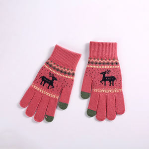 Noël hiver écran tactile gants pour femmes hommes acrylique Stretch tricoté chaud mécanicien gants pour sport cyclisme pêche fêtes - Product Image 5