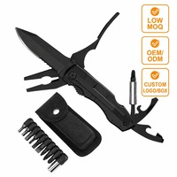 Couteau multifonction pliant en acier inoxydable, outil de survie, camping, tactique, EDC, aiguille, ouvre-bouteille, livraison directe