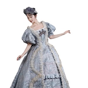 Nuevo vestido estilo europeo Retro Puff manga cumpleaños guión matar foto puesta en escena traje mujeres al por mayor - Product Image 1