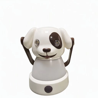 Lanterne LED en forme de chien, alimentée par 3 piles AAA, portable avec poignée, idéale pour tente, aventures en extérieur, urgences et décoration intérieure.
