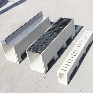 <span class=keywords><strong>Grille</strong></span> de drainage routier en <span class=keywords><strong>fonte</strong></span> ductile EN1433 D400 avec canal en béton polymère pour drainage routier - Product Image 2