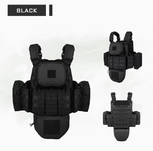 Gilet Tattico Nero Personalizzato di Alta Qualità con Cinghie Regolabili Spedizione Rapida Attività all'Aperto Poliestere Attrezzatura Professionale - Product Image 1