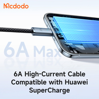 Cable Mcdodo 122/132 de 1.2m, USB-A a USB-C, Ultra Delgado, con Trenzado de Nailon y Aleación de Aluminio, Carga Rápida de 480Mbps, con LED