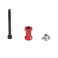 Kit de fixation moteur pour avion RC : entretoises rouges anodisées 22 mm M5 avec écrous aveugles