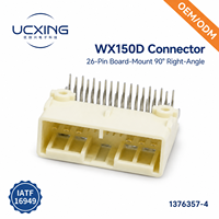 1376357-4 WX-150D Connecteur Électrique 26 Broches Angle Droit 90 Degrés Pas de 2.2 4.0mm 21A 14V OEM ODM Échantillon Disponible
