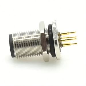 Conector macho M12 Conector circular soldable por inmersión con enchufe frontal impermeable de 4 pines para diversas aplicaciones - Product Image 2