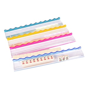 Eleshine Es-p275wt – Règle de Mahjong Américain en Soie, Design Ondulé Transparent, Options Multicolores, Luxe pour Usage Domestique - Product Image 1