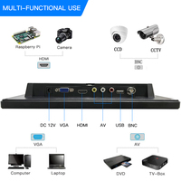 Dikiz kamera için 10 inç TFT renkli LCD monitör HD giriş VGA HD-MI AV monitör araba ses çalar