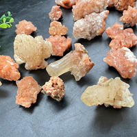 Cristaux naturels, minéraux de guérison, roches, 4-6 cm, géode de cristal, amas de quartz, apophyllite, zéolithe orange