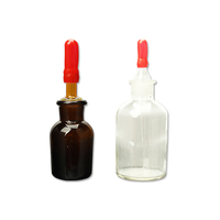 Fournitures de laboratoire professionnelles bouteille de Pipette de réactif liquide en verre clair ambre bouteille de chute