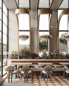 Turnkey Specialty Coffee Shop Interior Design & Custom Cafe Furniture Modern Vintage Wood <b>Bar</b> Counter Manufacturer - Product Image 3
