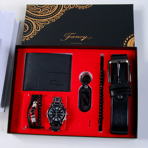 Coffret Cadeau Homme Nouvel An : Portefeuille, Montre, Ceinture, Parfum - Idéal pour le Commerce Transfrontalier, Thanksgiving, la Saint-Valentin, la Fête des Pères - Product Image 5