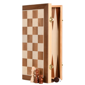 Lớn 39*39*2.5cm bằng gỗ gấp cờ vua thiết lập 3 trong 1 trò chơi bao gồm <span class=keywords><strong>backgammon</strong></span> và cờ cho trẻ em và người lớn mới bắt đầu - Product Image 1