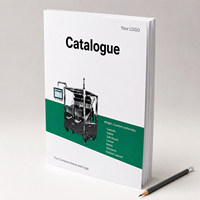 Impression de catalogue de produits personnalisés pour équipements industriels, couverture souple A4, reliure parfaite, couleur pleine, couverture enduite, logo personnalisé