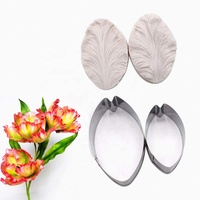 AK Gum paste Tulpen schleier und Cutter Set Ader form Sugar paste Flower Craft Making Tool A350 & VM093 Kuchen dekoration Silikon