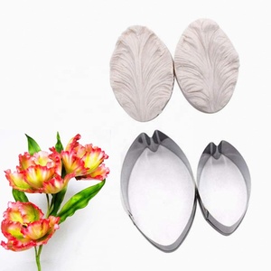 AK Gumpaste Tulip Veiner and Cutters Set Veining Mold Sugarpaste Flower <strong>Craft</strong> Making <strong>Tool</strong> A350&amp;VM093 Cake Decoration Silicone - Product Image 6