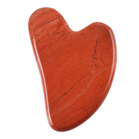 Outils de massage en pierre de jade naturelle en gros, outils de raclage facial et corporel en cristal de jade, pierre Gua Sha en forme de cœur en quartz rose et améthyste