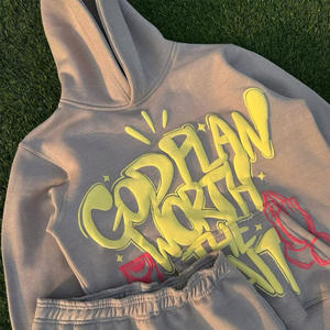 Conjunto de chándal con estampado 3D de dos piezas personalizado, conjunto de chándal de algodón para hombre, pantalones de chándal y chándales para hombre - Product Image 5