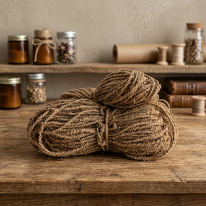 Rouleau de ficelle en fibre de coco, cordon brun pour l'artisanat et le jardinage, longueur 100 m, diamètre 4-20 mm, marque BINCO, durée de conservation de 24 mois - Product Image 5