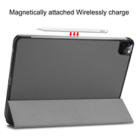 Étui pour iPad Pro 12.9 1ère génération, support multi-angles pliable en cuir PU, fin et léger, coque arrière rigide en PC pour tablette