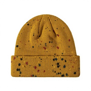 Autumn Winter Jacquard Custom Design Knitted <b>Beanie</b> Hat Hand Painted Colored Dot <b>Skull</b> Cap 100% Acrylic Unisex Outdoor Common - Product Image 3