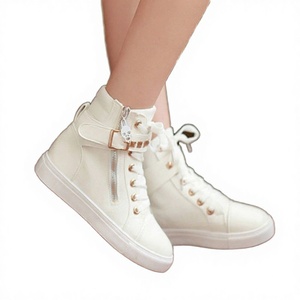 Spring Closed <b>Toe</b> High Top Sneakers for Boys and Girls Lace-Up Fashion Trend High Quality Design - Product Image 2
