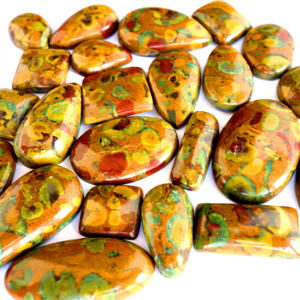 Cabochon Gemstone Fruity Jasper Stone Jewelry Making stone for <b>ring</b> wire wrap pendant bracelet - Product Image 1