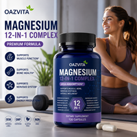OAZVITA OEM Magnésium Complexe 12-en-1 en Capsules – Soutient la Santé Musculaire et Osseuse – Sans Gluten