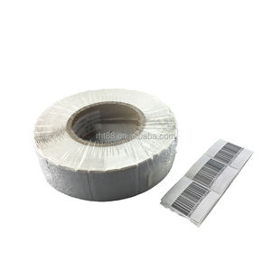 40*40mm RF Label <b>EAS</b> <b>System</b> 8.2mhz Soft Tag Super Alarm Sticker White Antitheft Security Label Tag with Barcode - Product Image 1
