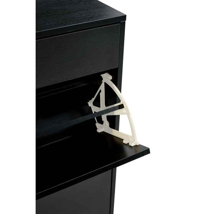 DB Convertible Shoe Rack Cabinet Portable and Modern Design Black ...