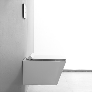 Inodoro Cuadrado de Cerámica Colgante de Pared con Color Mate Personalizado, Tanque Oculto, Doble Descarga, Diseño de Una Pieza - Product Image 3