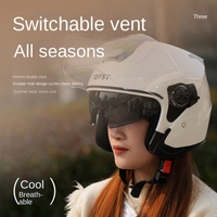 Casque de moto intégral Cqfmk en ABS avec double visière, universel quatre saisons, protection solaire pour véhicules électriques, unisexe