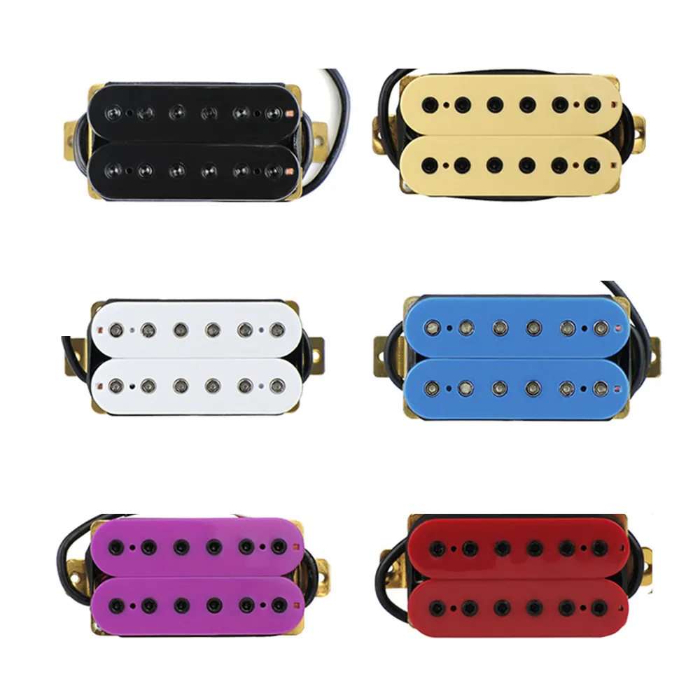 1set Colorful Humbucker guitar Pickups in Zebra color with 4 cords output wire