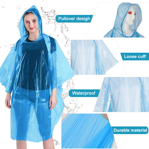 Custom Logo Disposable Emergency Rain Poncho PE Plastic Waterproof <strong>Raincoat</strong> for Outdoor Travel - Product Image 5