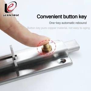 Vendite dirette del produttore di bulloni a torre di rimbalzo automatici con pulsante antifurto per porte e finestre in acciaio inossidabile - Product Image 3