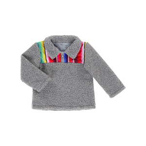 2023 chaud bébé <span class=keywords><strong>fille</strong></span> sherpa hiver pull épais pull avec poche <span class=keywords><strong>fille</strong></span> enfants vêtements d'hiver filles guépard sherpa zip vestes - Product Image 5