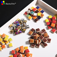 OEM Carreau de mosaïque en céramique moderne de 10mm de couleur mélangée, carré, pour bricolage, mini carreaux de porcelaine pour la maison, la construction de murs et de sols