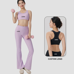 High Quality Custom Casual Yoga <b>Singlet</b> Solid Color Short Length Front Logo Gym Vest Fitness Workout Tank Top for <b>Women</b> - Product Image 1