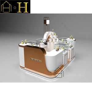Hiện đại Mall Nước hoa hiển thị kiosk Thiết kế kính Nước hoa hiển thị tủ Nước hoa kiosk để bán - Product Image 1